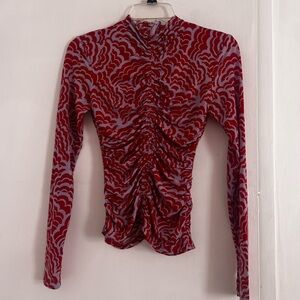 NWT ALC Ansel Printed Ruched Top! Sz Small